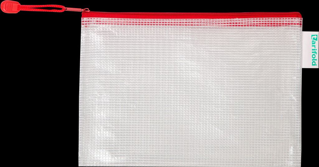 Tarifold - Aufbewahrungstasche mit Reißverschluss 235x165mm PVC rot | 8 Stück