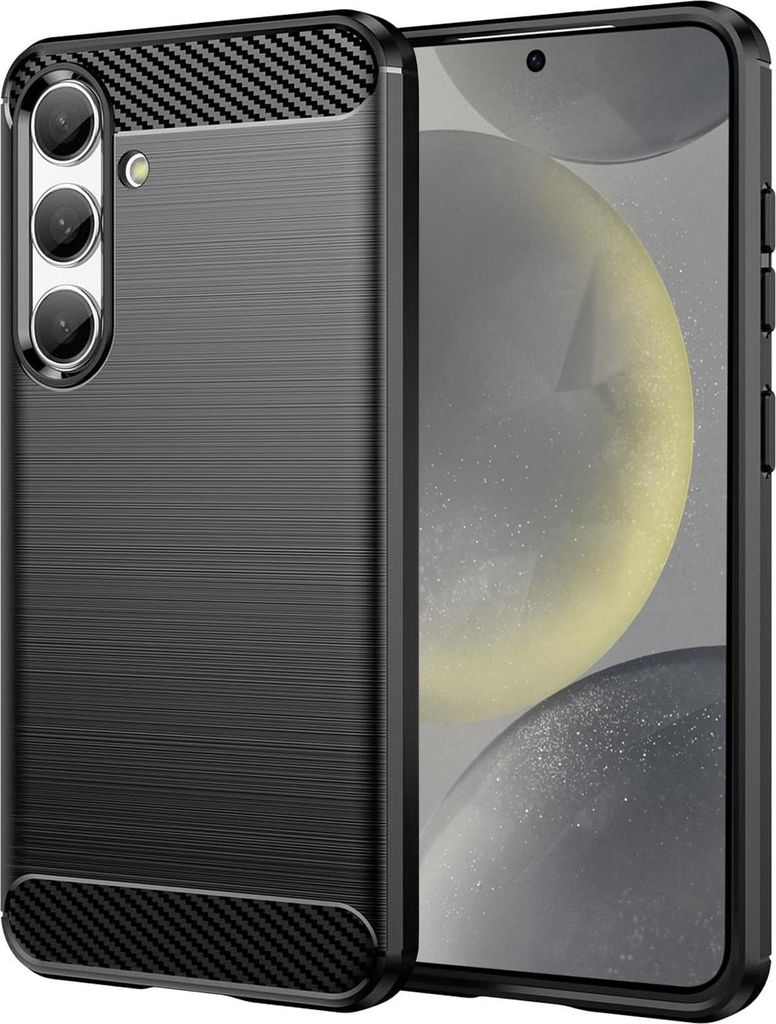 Hülle Carbon für Samsung Galaxy S24 Plus Schutzhülle Handy Case TPU Cover Handyhülle