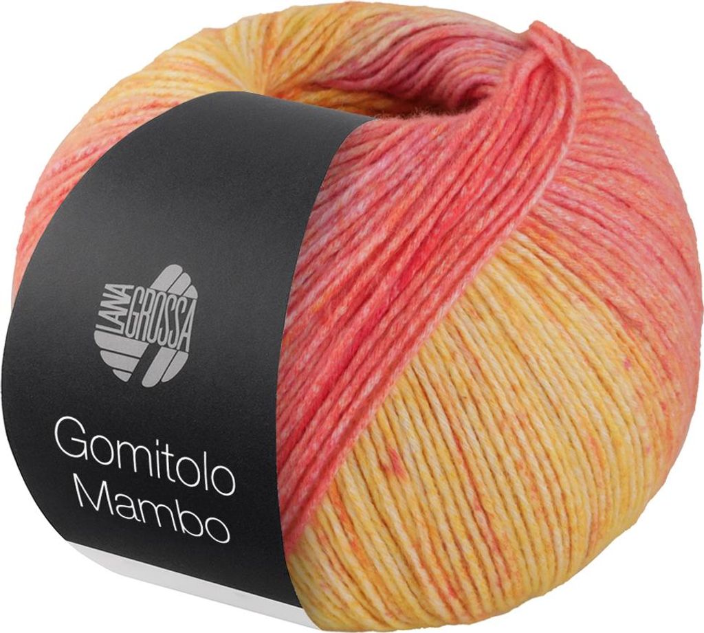 Lana Grossa - Gomitolo Mambo 2031 orange lachsrosa pink hellgelb sonnengelb