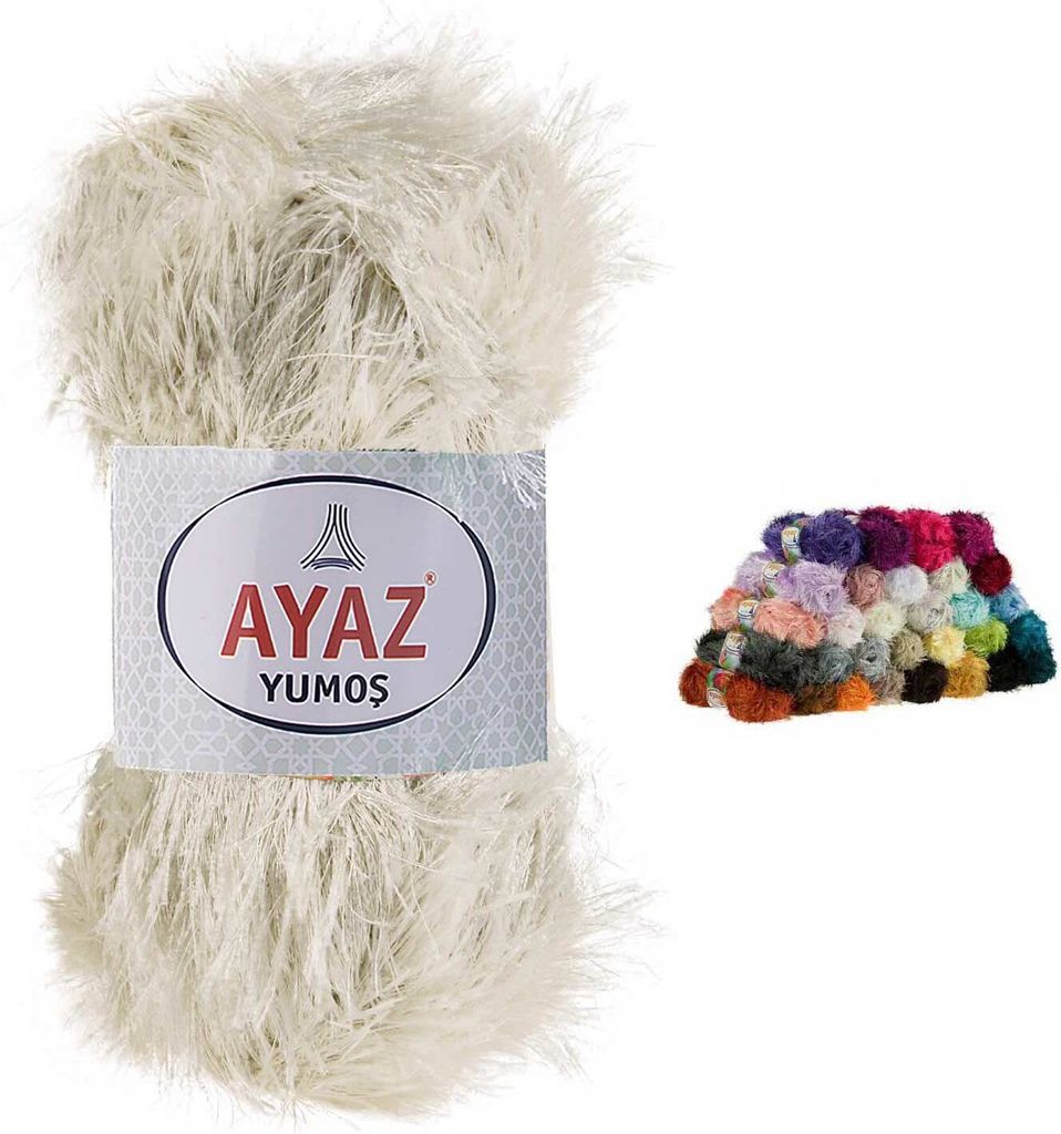 Fransenstrickgarn Yumos 140m/100g Fancy Strickgarn Garn Produktbild 