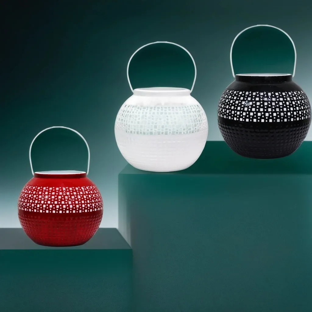 Set Lanterne Indiane Bamika 3 Pezzi - Arredo Giardino e Terrazzo Etnico