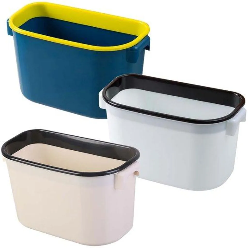 Lot de 3 filets de rangement en papier blanc beige bleu à fixer au mur