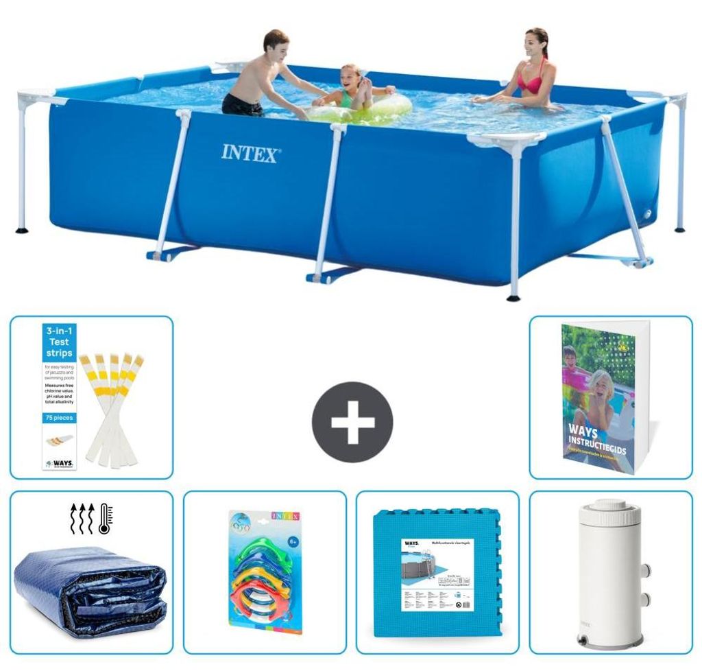 Rechteckiger Frame Pool - 300x200x75 cm - 7-teilig S55