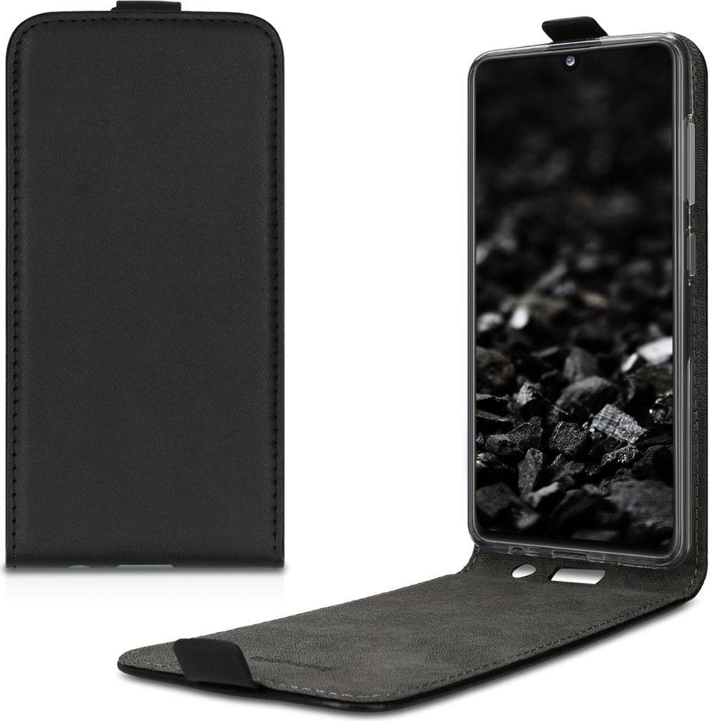 kwmobile Schutzhülle kompatibel mit Samsung Galaxy A41 - Hülle Handy - Flip Case Handyhülle Schwarz