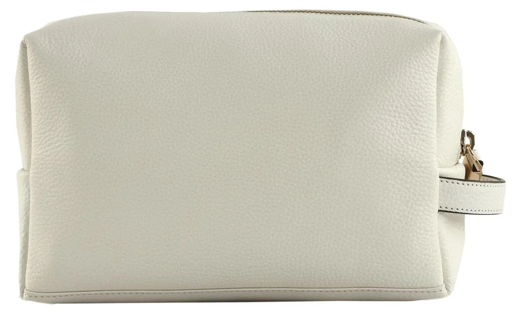 Trousse de toilette PICARD Java 1 White Lily blanc cuir anti-fuite