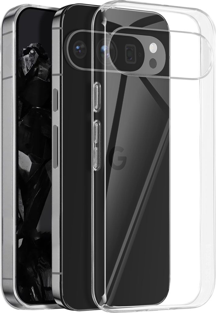 Avizar, Google Pixel 9 und Google Pixel 9 Pro, 1mm dünne weiche Silikonhülle, Transparent