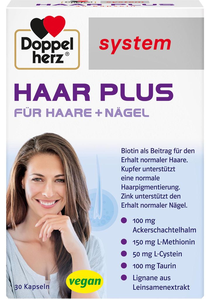 Gélules Doppelherz system Haar Plus pour les cheveux et les Image du produit 