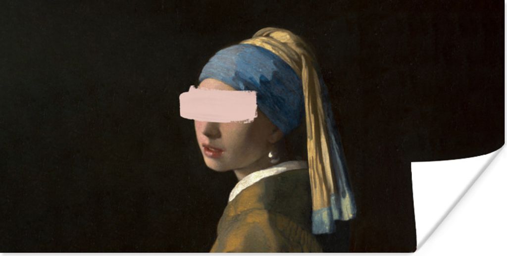 MuchoWow Poster Mädchen mit Perlenohrring - Vermeer - Gemälde 150x75 cm - ohne Rahmen