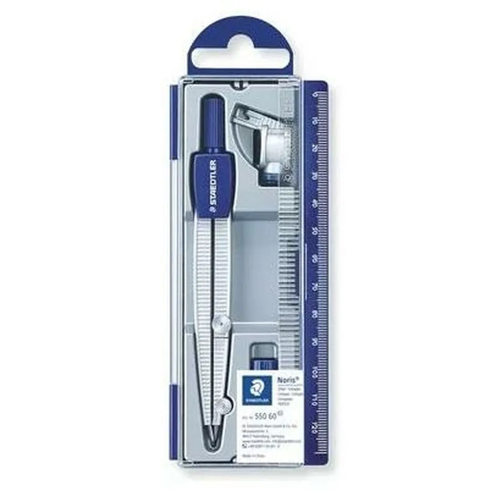 Compas d'école Noris 550 60 Staedtler Lot de 5 Pièces Géométrie Pro