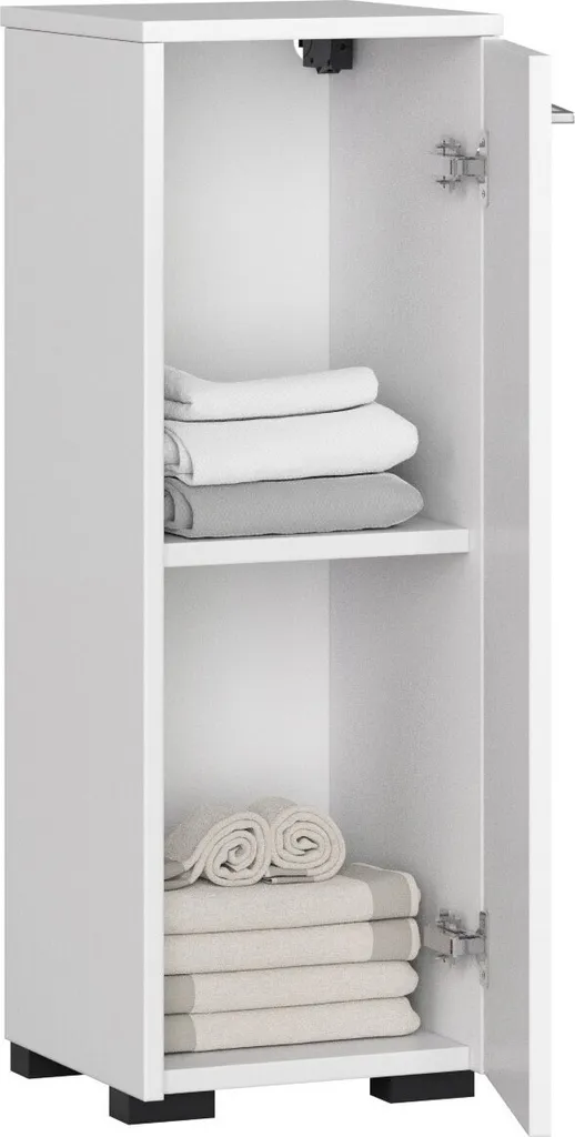 Armadio da bagno FIN S30 1D verticale bianco con ripiano - Soluzione pratica e elegante per il tuo bagno - 2