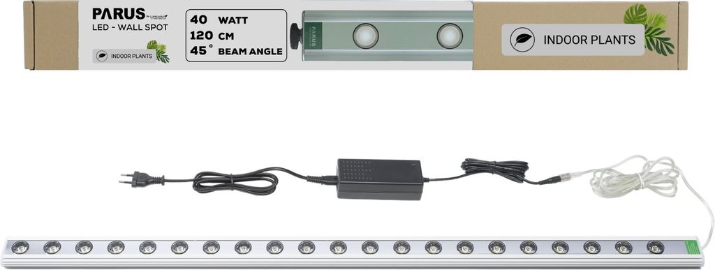 Parus by Venso Wall Spot 120cm, Abstrahlwinkel 45°, LED Wachstumslampe, Grow Light für Zimmerpflanzen und Grünpflanzen, Fassaden- und Wandbegrü...