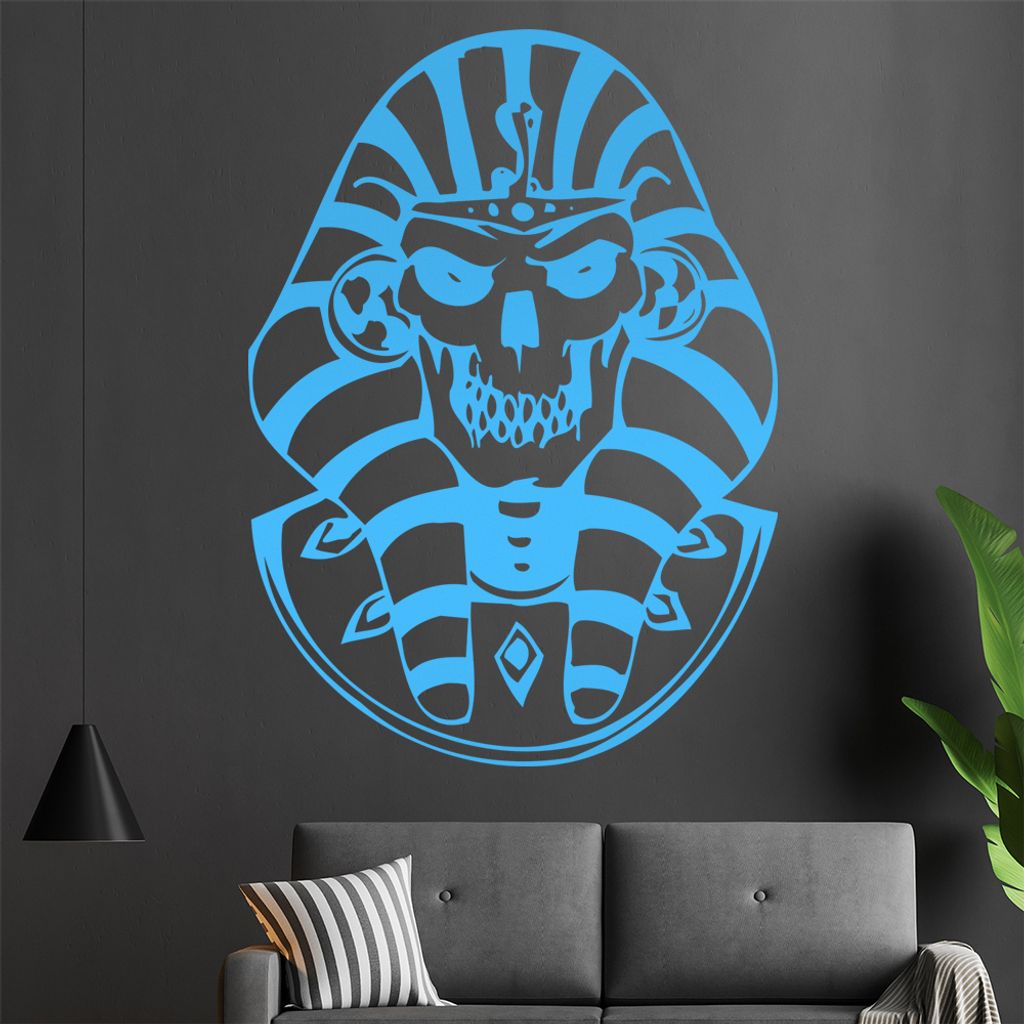 Untoter Pharao Wandtattoo in 6 Größen - Wandaufkleber Wall Sticker - Dekoration, Küche, Wohnzimmer, Schlafzimmer, Badezimmer