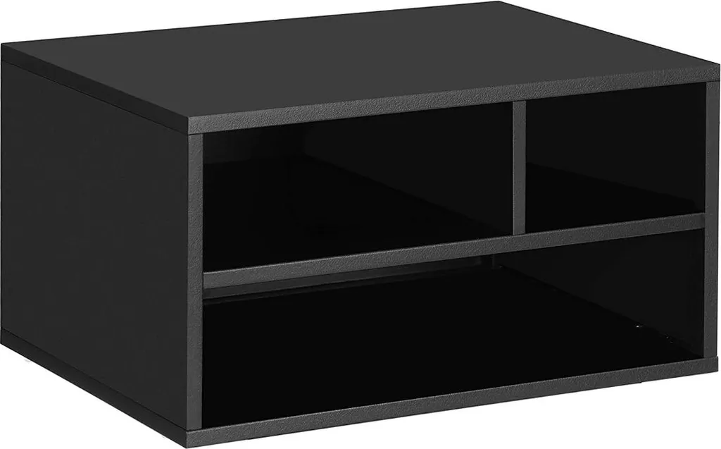 Support d'imprimante noir mat ergonomique - Libérez de l'espace sur bureau