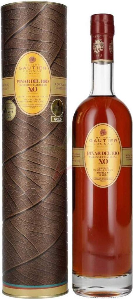 Gautier Cognac XO PINAR DEL RIO Exclusive Cigar Blend 41,2 % 0,70 Liter