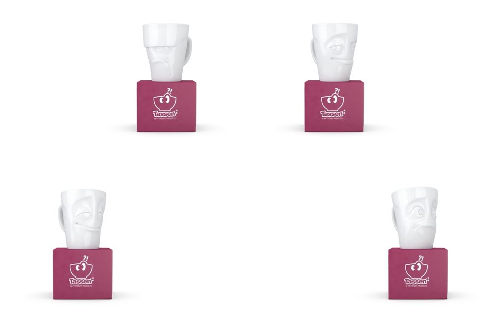 Fiftyeight Henkelbecher-Set 4-tlg. 350 ml Nr 018 weiß Kaffeebecher Mug