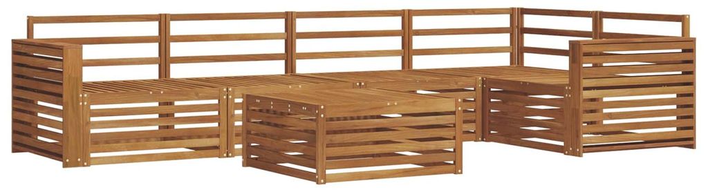 vidaXL Outdoor-Sofagarnitur 6 pcs Natur