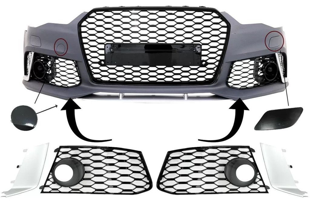 Paragolpes delantero, rejillas laterales para Audi A6 C7 4G Imagen del producto 