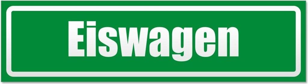 Kiwistar - Autoaufkleber - Grün - 60 x 16 cm - Eiswagen invertiert - Hinweis Aufkleber Sticker für Auto, Kfz, Fahrrad, PKW, LKW