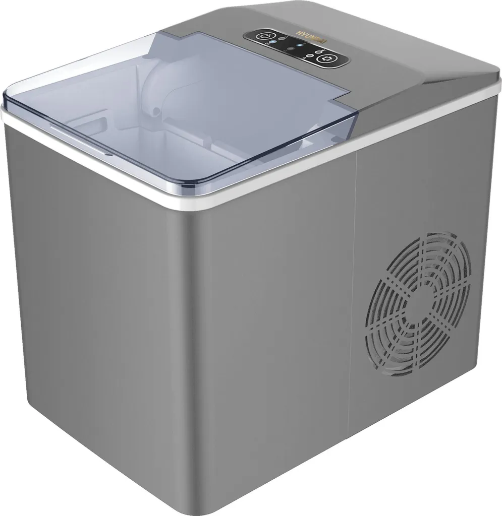 Machine à glaçons automatique Hyundai 12kg - Appareil à glaçons gris