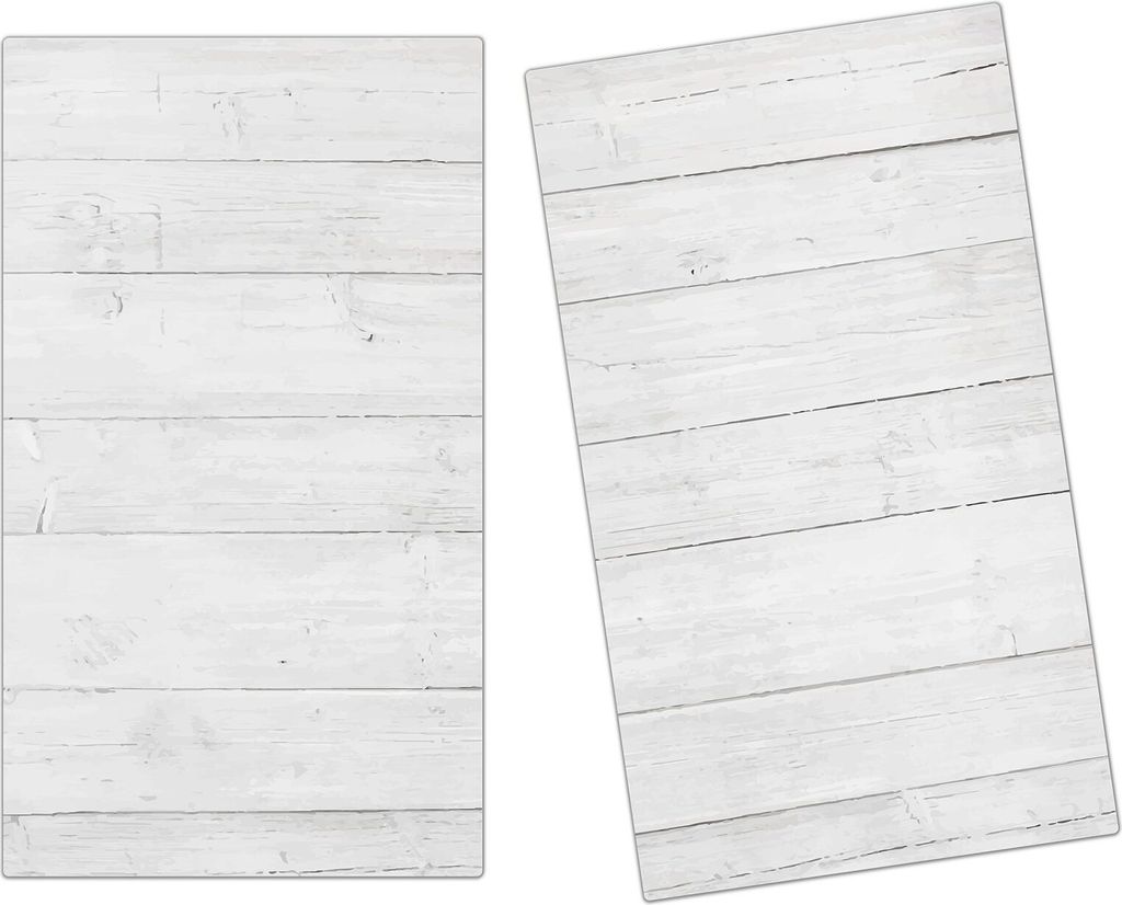 Spritzschutz Herdabdeckplatte Schneidebrett aus Glas Holzige Wandbeschaffenheit 2-Teilig (60x52cm)