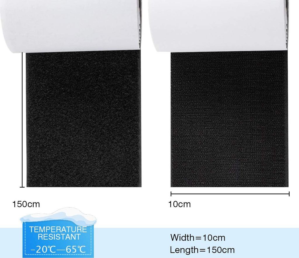 Industrie Klettband Selbstklebend, 10cm X 1,5m – Schwerlast, Weiß