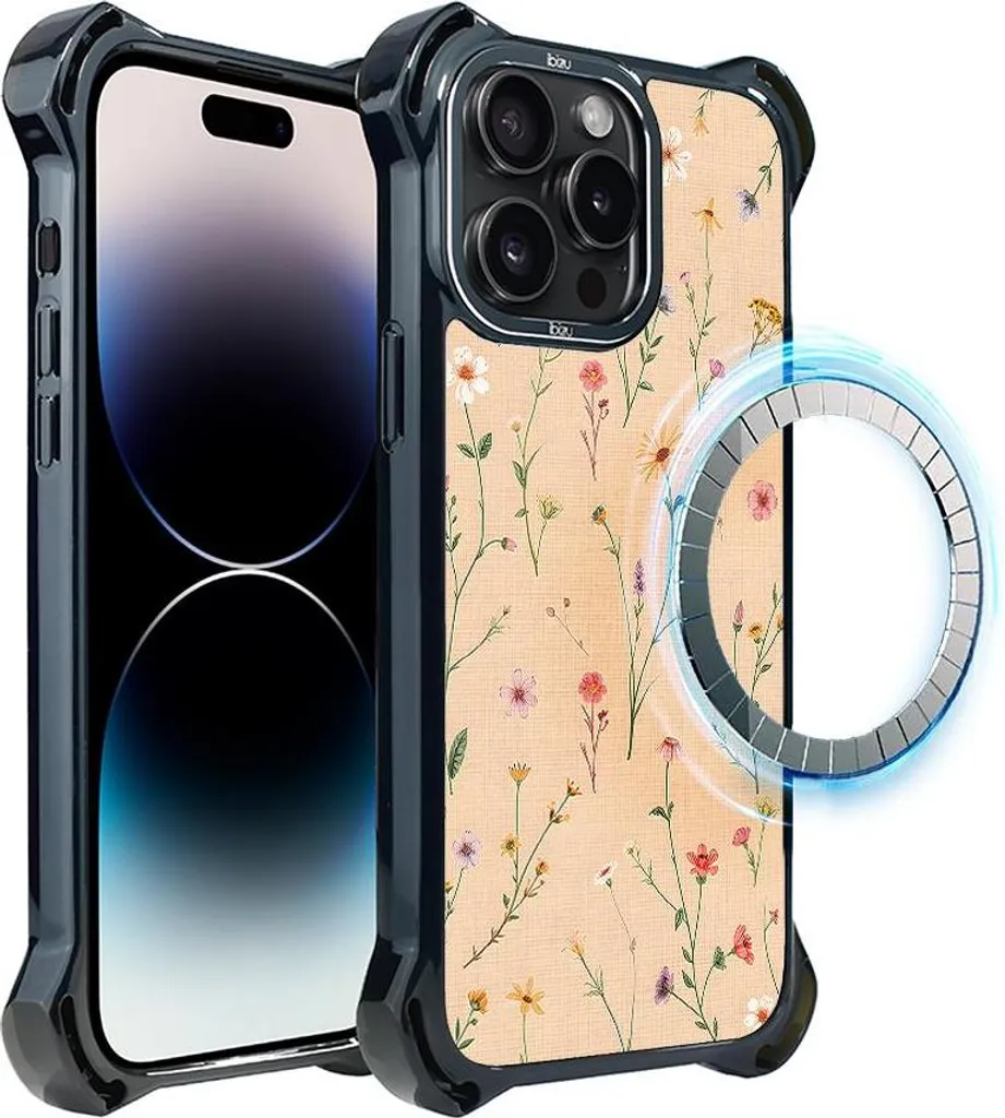 Cover MagSafe iPhone 14 Pro IBIZU DropGuard Ultra Pastel Bloom Meadow