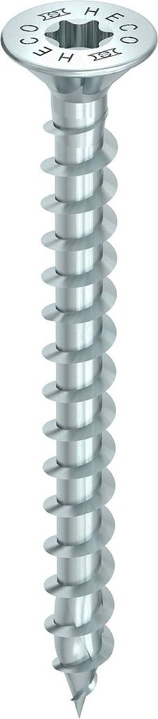 HECO-Topix-Plus-Schraube - Ø8x340mm - Senkkopf mit Frästaschen - Gesamtgewinde - T40 - Packung mit 50 Stück - 61396