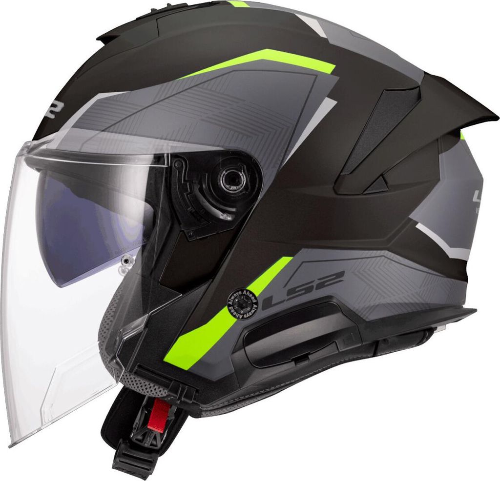 LS2 OF618 Verso II Air Jethelm, schwarz matt/neon, XL (61/62)