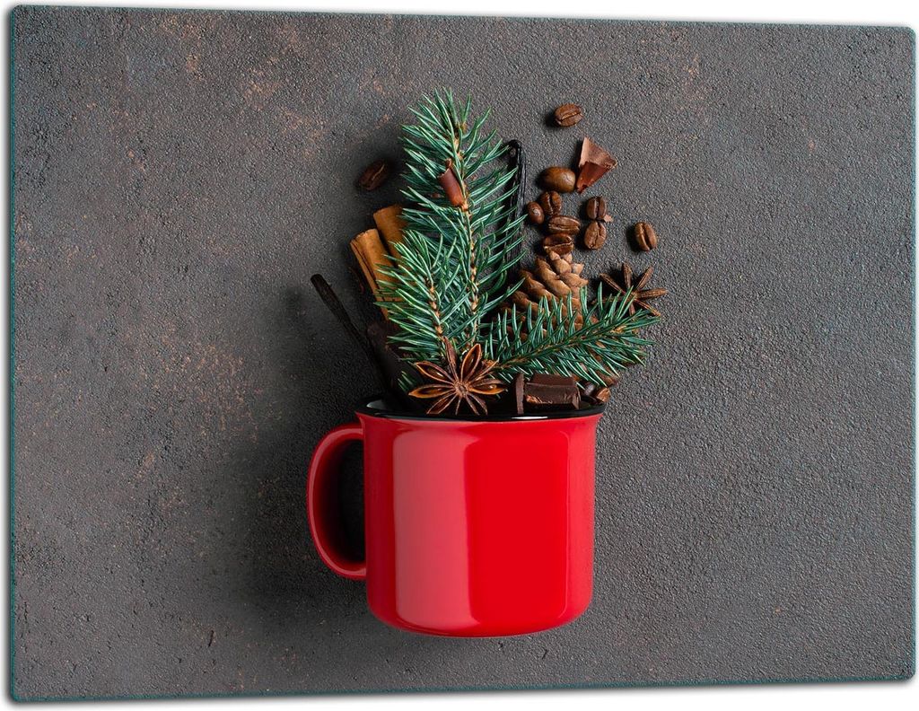 Glasschneidebrett Herdabdeckplatte Ceranfeld Universal 52x40 cm Ferien