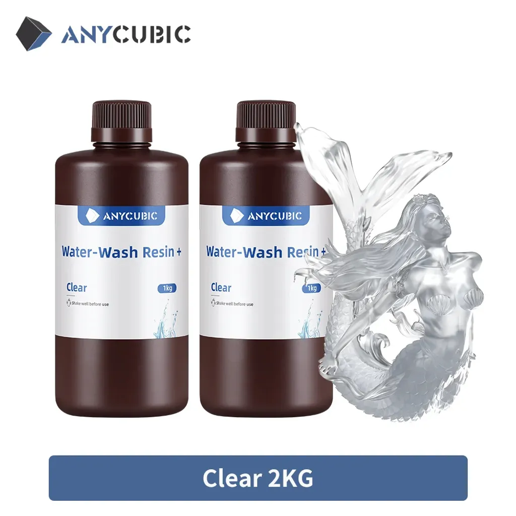 Résine Transparente 2kg Haute Précision 405nm Lavable à l'eau LCD 3D