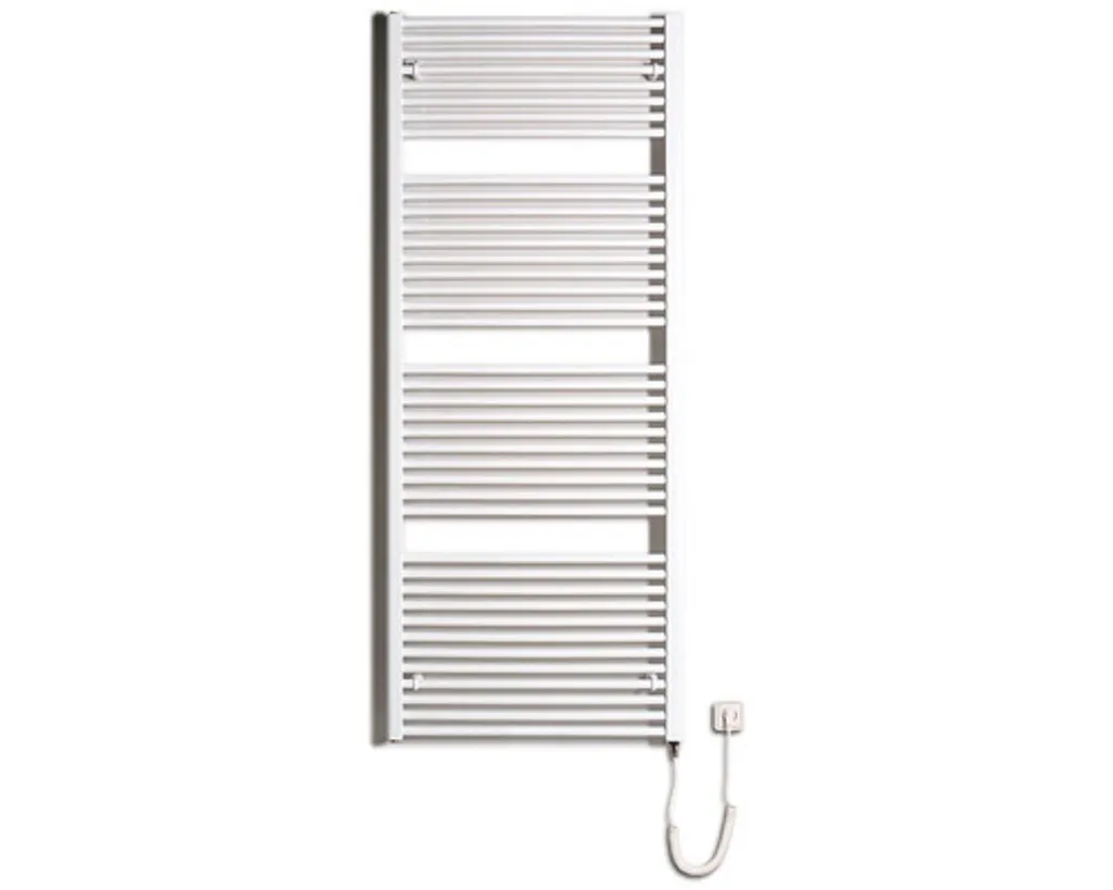 Sèche-serviette électrique vertical blanc 800W pour salle de bains confort