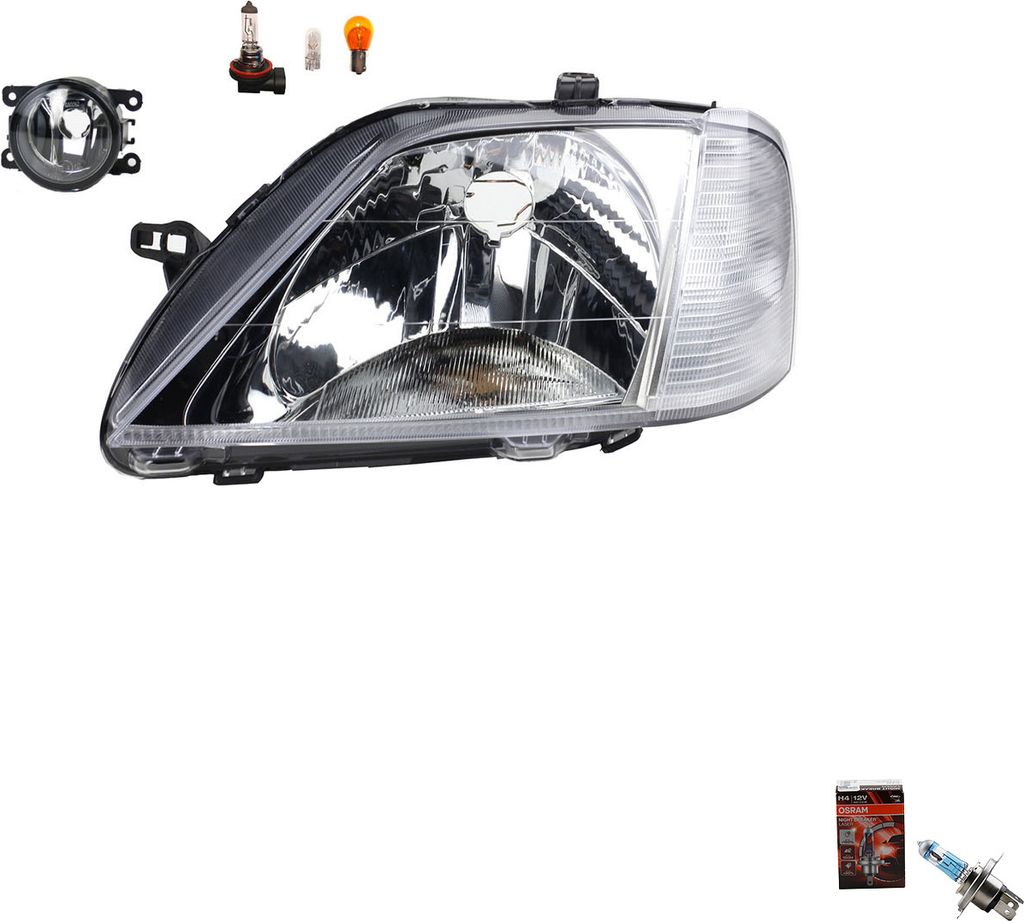 Scheinwerfer + Osram Night Breaker Laser passend für Dacia Logan 09/2004-05/08Li 6001546788 6001645788 8200074008 6202E1 00006202E1 6710027 000 Johns