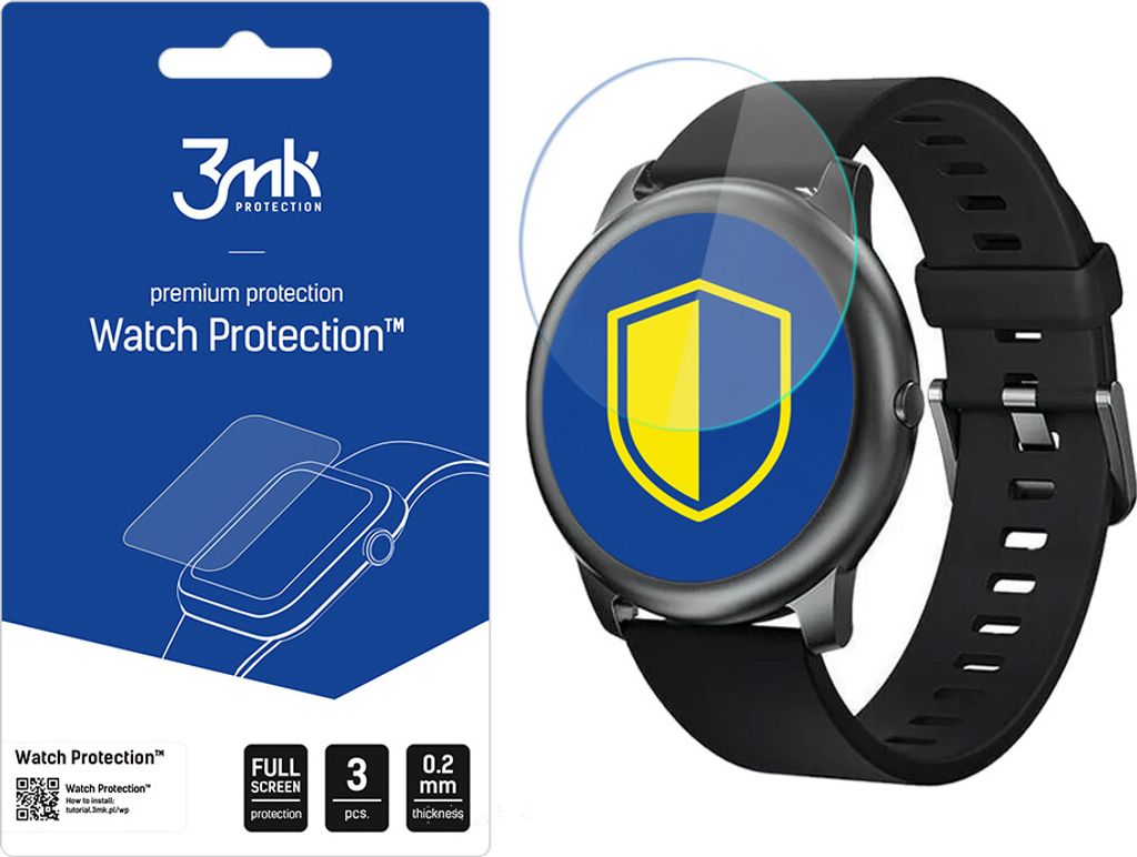 3mk Display Hybridglas Watch Protection für Xiaomi Haylou Solar LS05 0,2mm (3 Stück)