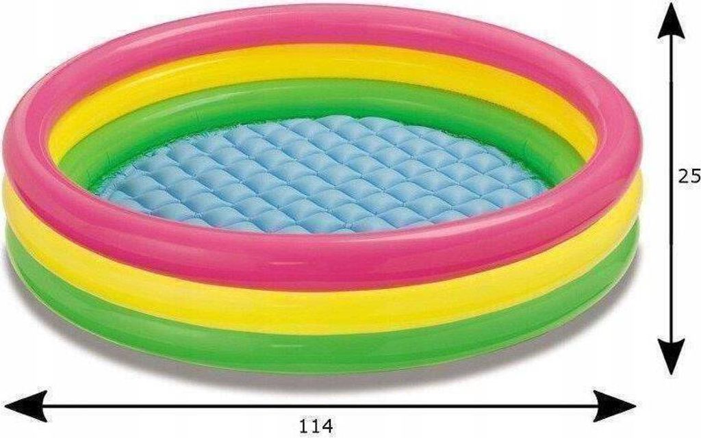 Intex Sunset Aufblasbarer Pool 3 Ringe 114x25 cm Produktbild 19