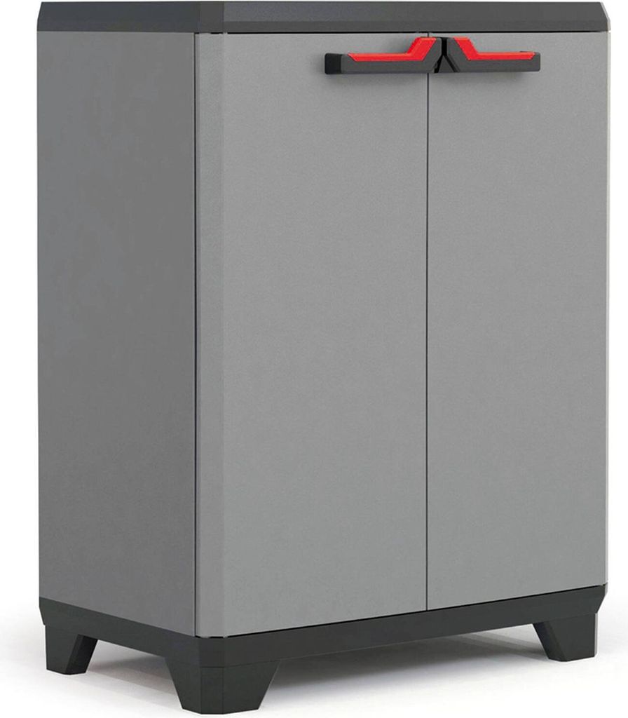 Keter Armadio basso Stilo Grigio e Nero 90 cm Immagine del prodotto 