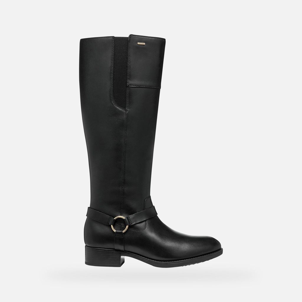 Geox Schwarze Damenstiefel Felicity Np Abx 38
