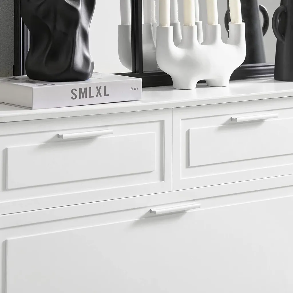 Armoire de rangement chaussures 2 abattants et compartiment ouvert SoBuy - 6