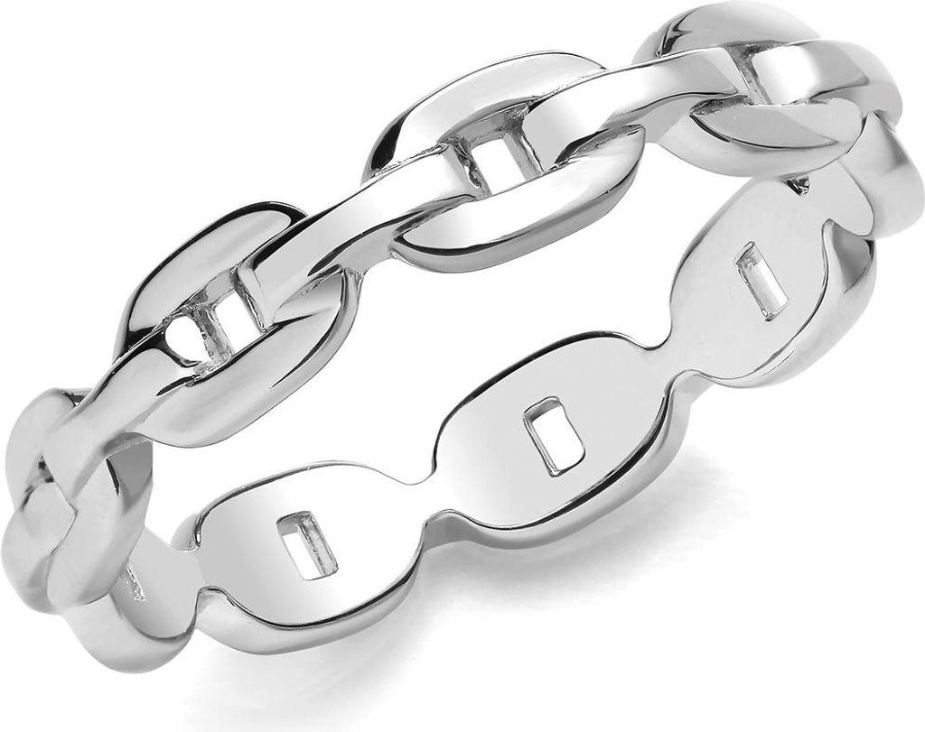 Moderner 925 Sterling Silber (Rhodiniert) Damen - Ring, 55 (17.5); TRS33226RSO