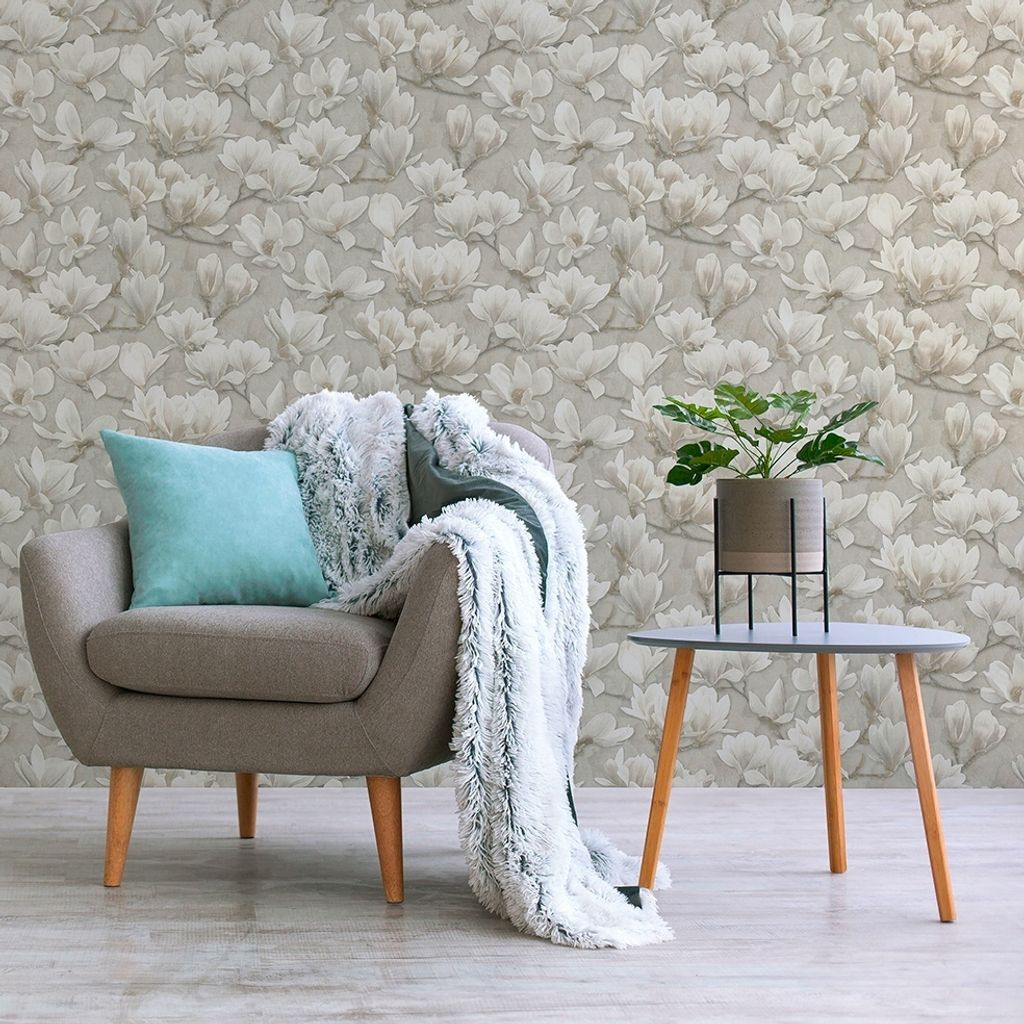 Tapete Florentin Blumen M1-No.11287 Vlies Beige Creme Tadessi 10.05 m x 0.53 m