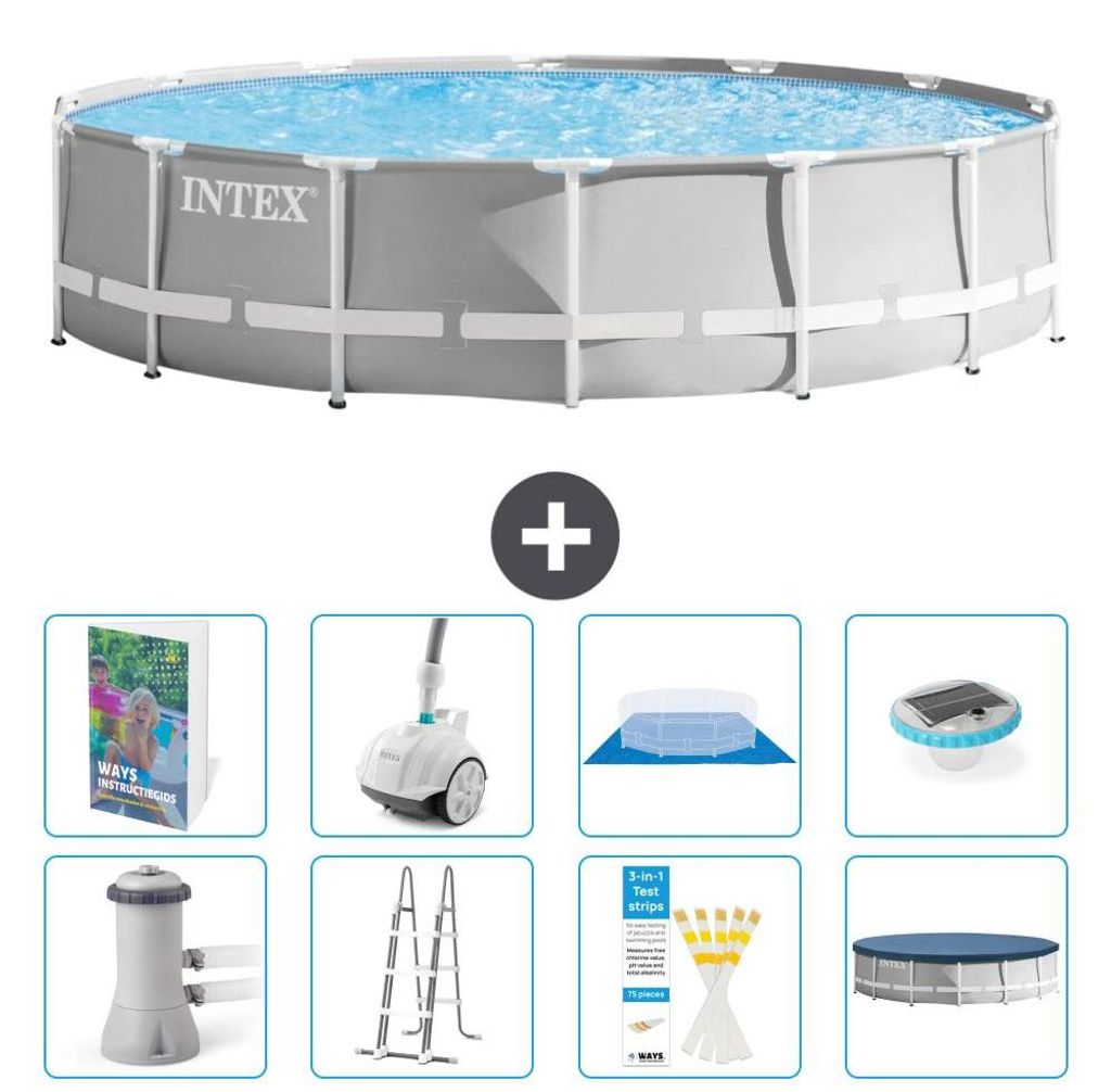 Prism Frame Pool Rund - 427x107 cm - 9-teilig S552