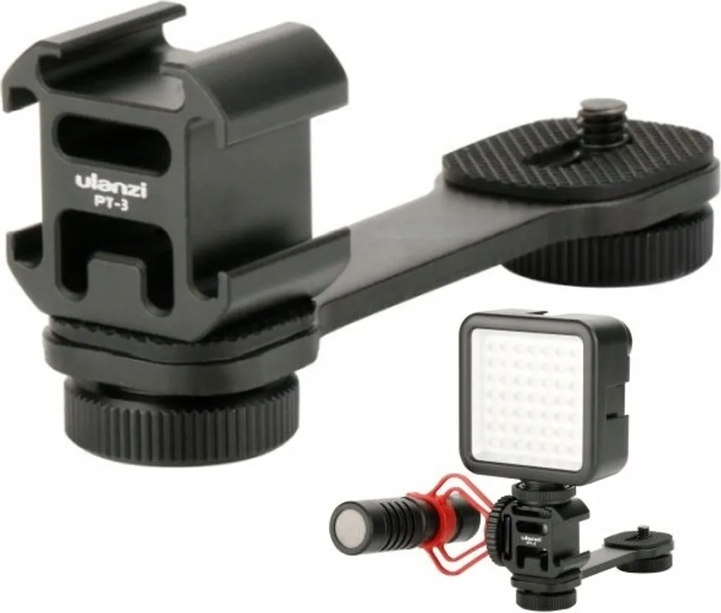 Adaptateur Triple Fixation 1/4'' en Aluminium pour Micro et Éclairage