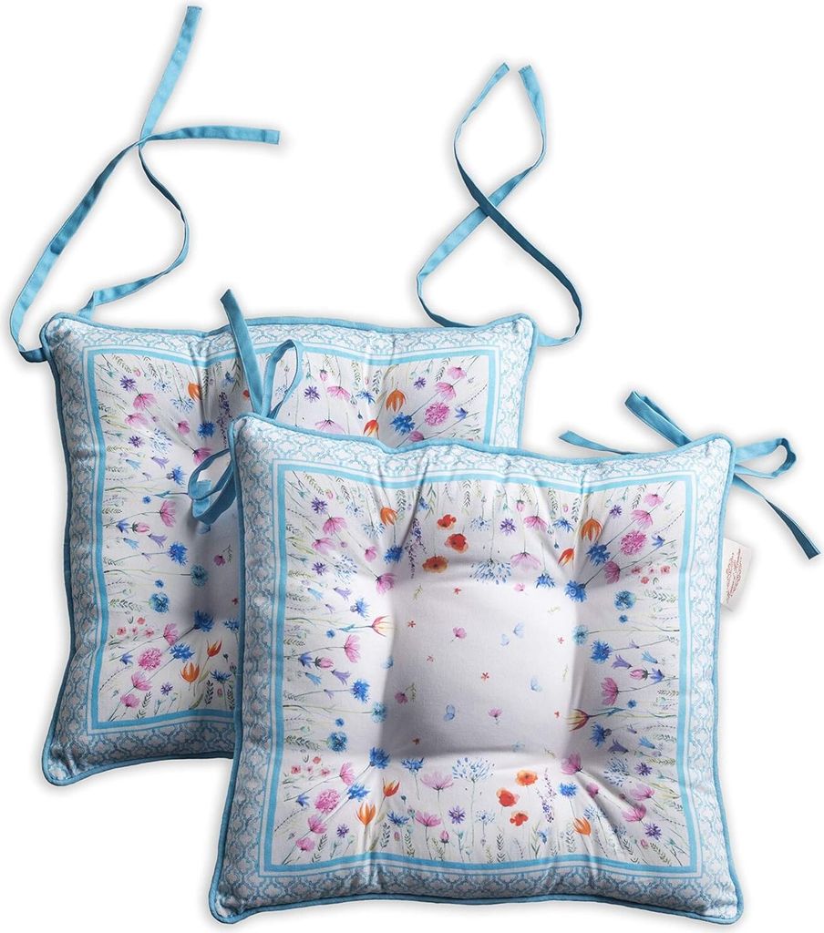 Maison d'Hermine Satz von 2 Sitzkissen 40x40 cm Baumwolle