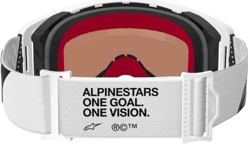 Lunettes Motocross Alpinestars Supertech Blanche Écran Miroir Haute Définition