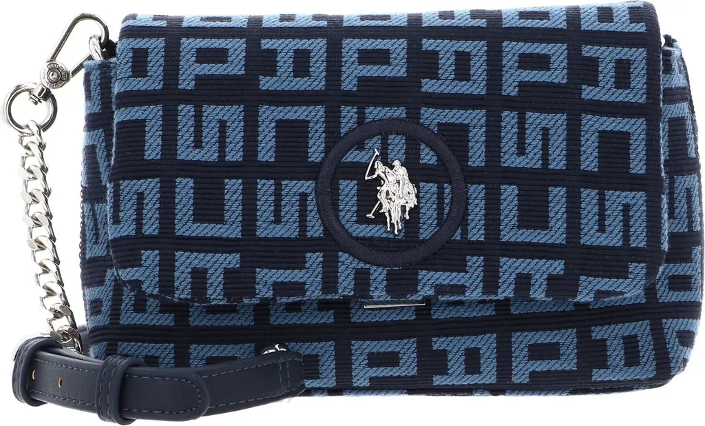 Collezione U.S. Polo Assn. - Borsa Flap Jacquard Blu Navy Esclusiva