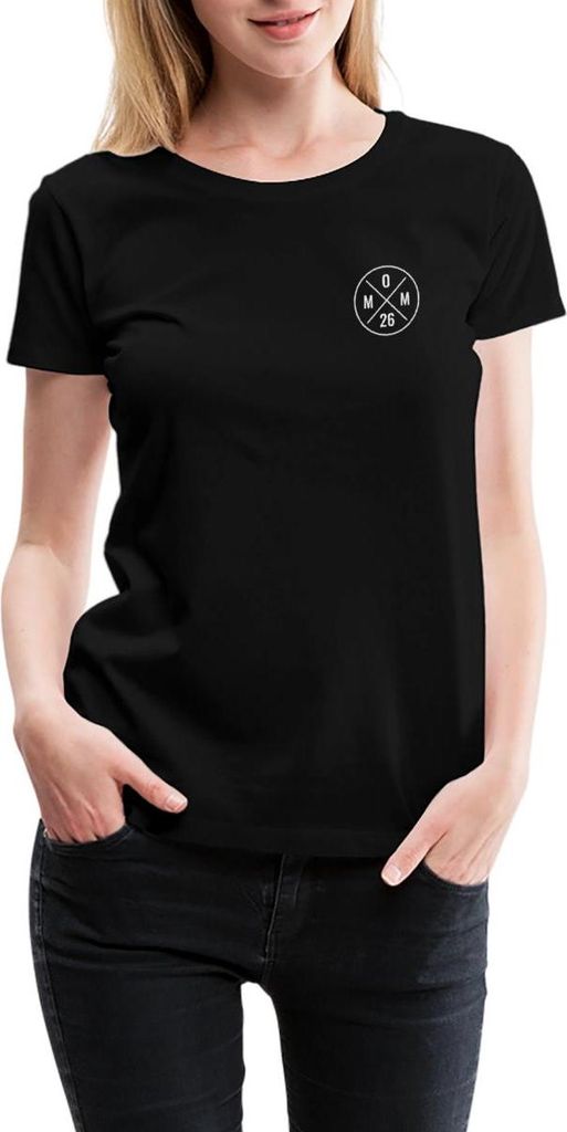 Spreadshirt Mom 2026 Modernes Mama Logo Schwangerschaft Frauen Premium T-Shirt, XXL, Schwarz