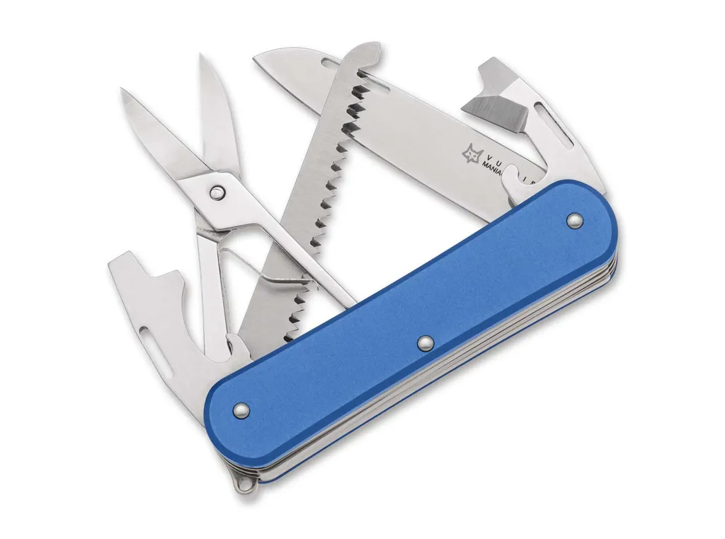 Couteau de Randonnée Fox Knives Vulpis 130-SF5 Bleu pour le Camping EDC
