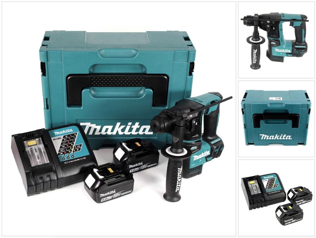 Makita DHR 171 RTJ Akku Bohrhammer Brushless SDS Plus 18V Produktbild 