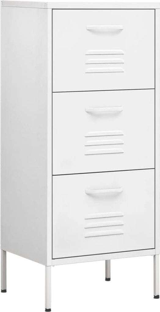 vidaXL Szafka do przechowywania biała 42,5x35x101,5 cm Zdjęcie produktu 