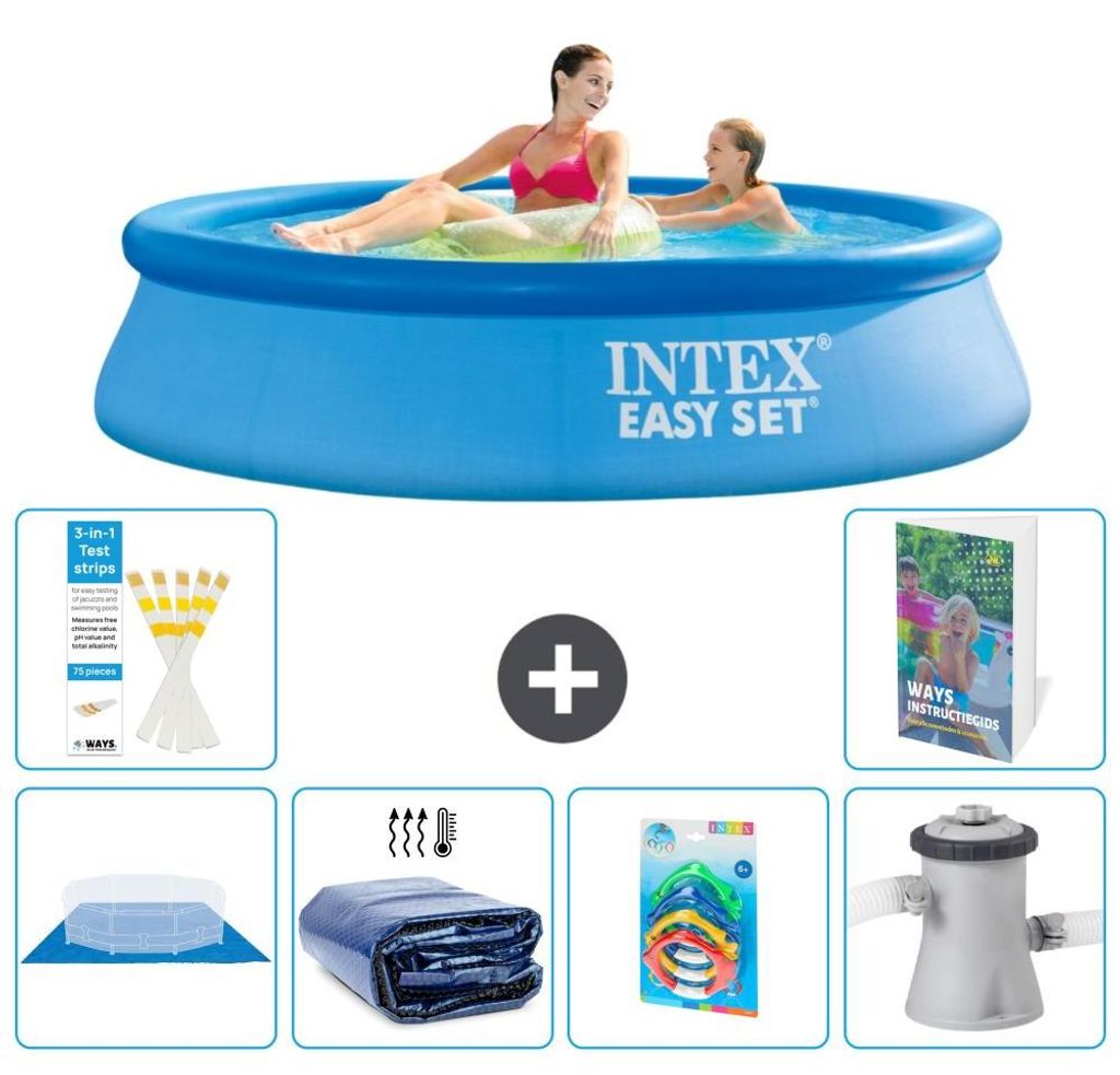 Easy Set Pool Rund - 244x61 cm - 7-teilig S46