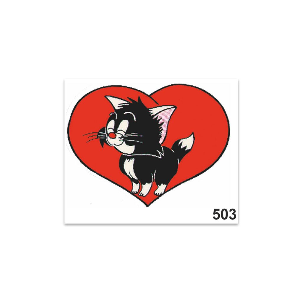 Sticker Katze im Herzen 10 x 12 cm